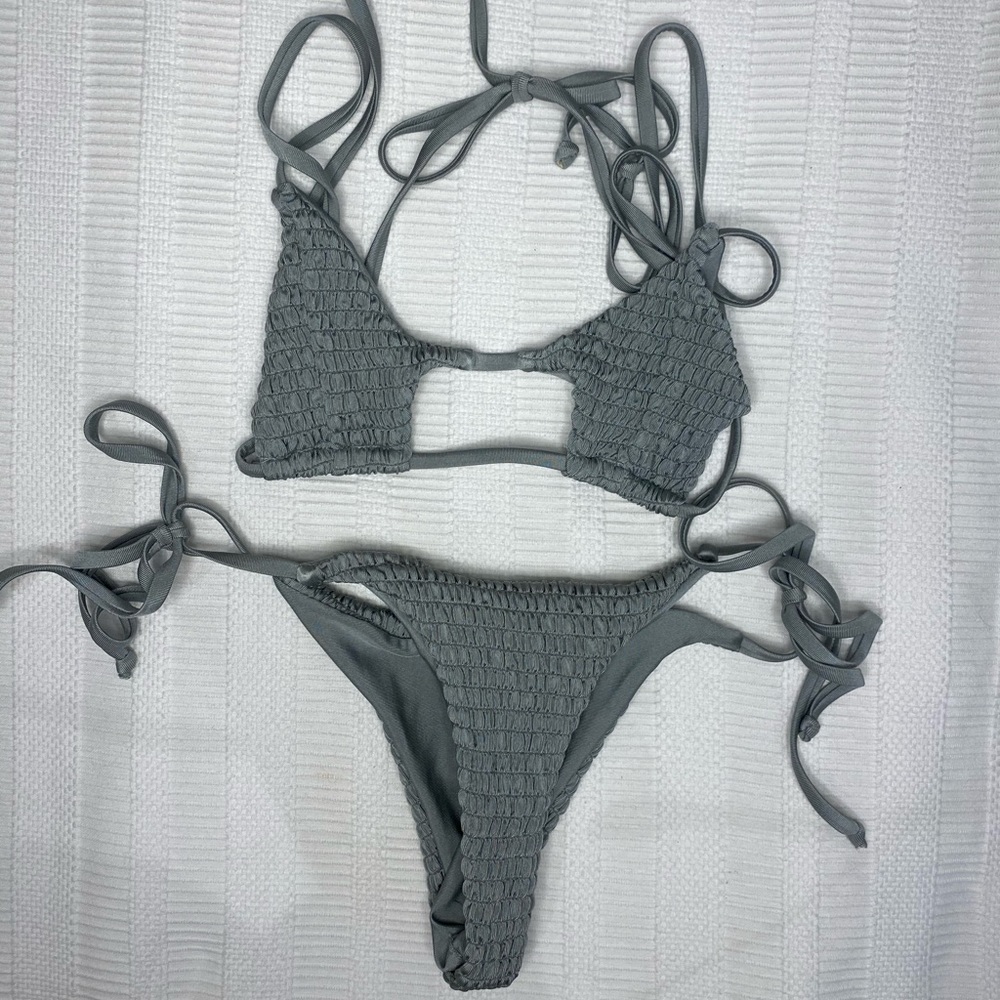 TWO PIECE GREY BIKINI